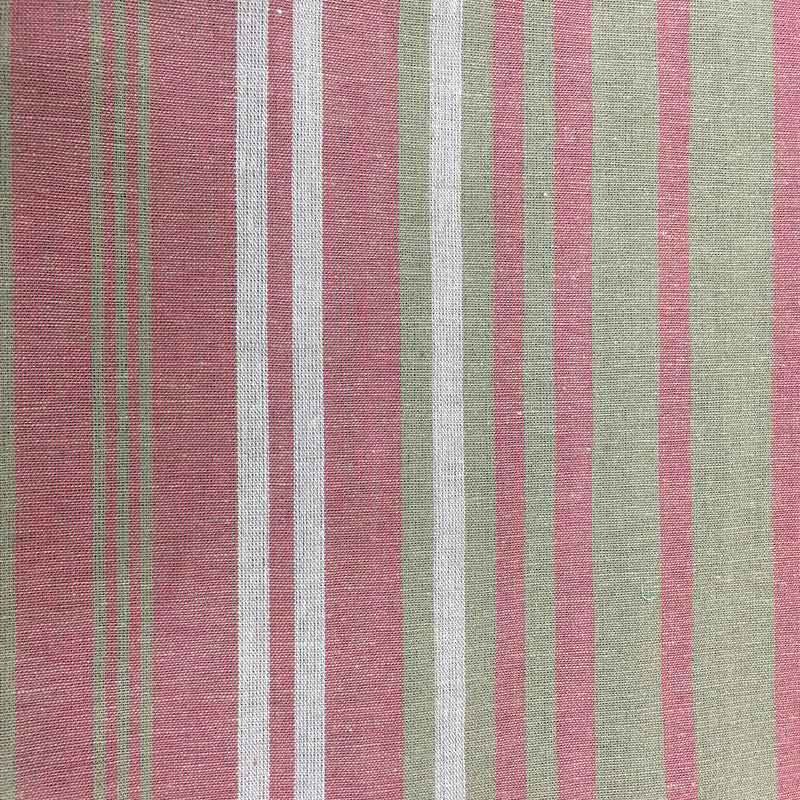 Plain Cotton Linen Blend Woven Yarn Dyed Stripe Fabric 140gsm Organic