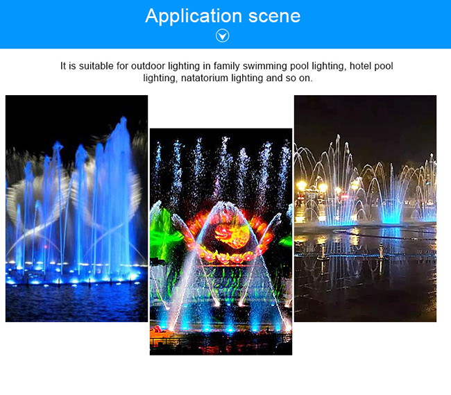 24W Ip68 Low Voltage Fountain Lights, White Color Waterproof Led Fountail Lights