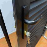 Lock System Customized Aluminium Double Hinged Doors Aluminum Blade Shutter Door