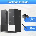 Outdoor Concealed Flange Joist Bracket Q235B Steel Powder Coated For 4X6 Beam
