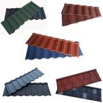 Heavy Duty Bond Tile Stone Coated Aluzinc Metal Roofing Bond Tile Beige Red