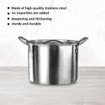 Silver Stainless Steel Thick Stockpot Large Soup Pot Heavy Duty With Lid