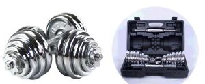 Quality Adjustable Chrome Dumbbell Set15kg 20kg 30kg for Man Fitness Manufacture Price wholesale