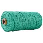 Green 3 Strand Twisted Nylon Rope 3mm Macrame Braided Cotton Rope