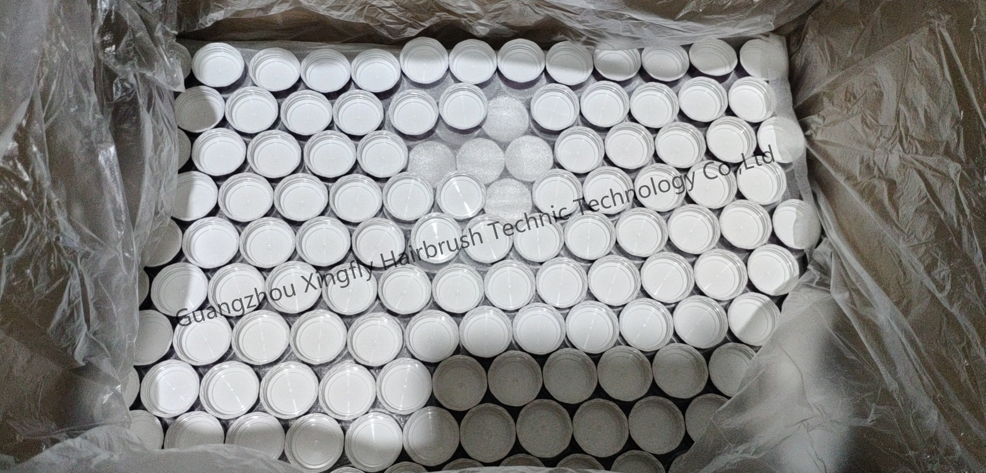 Screw Cap Nail Polish Bottle Cap Round Shape Printed Design