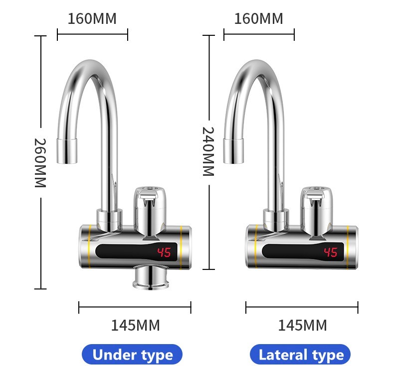 IPX4 Deck Mounted Heater Faucet RoHs Instant Hot Water Tap For Kitchen Sink