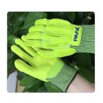 Orange TPR Sewed On Back Anti Puncture Oilfield Impact Safety Gloves