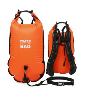 Quality Orange Triathlon Swimming Buoy 190T Nylon PVC Inflatable Tow Float wholesale