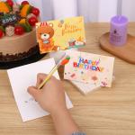 Cute Cartoon Children Birthday Greeting Card Folded