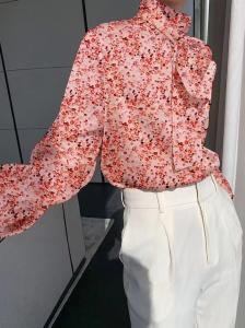 Quality 100% Natural Silk 20MM Anti-Wrinkle Static-free Willows shed tear Women Slim Fashion Dress and Scarf wholesale