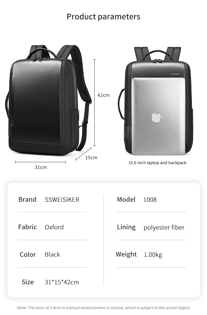 High quality custom logo business usb charging mochila 15.6 inch laptop bag pack men notebook backpack