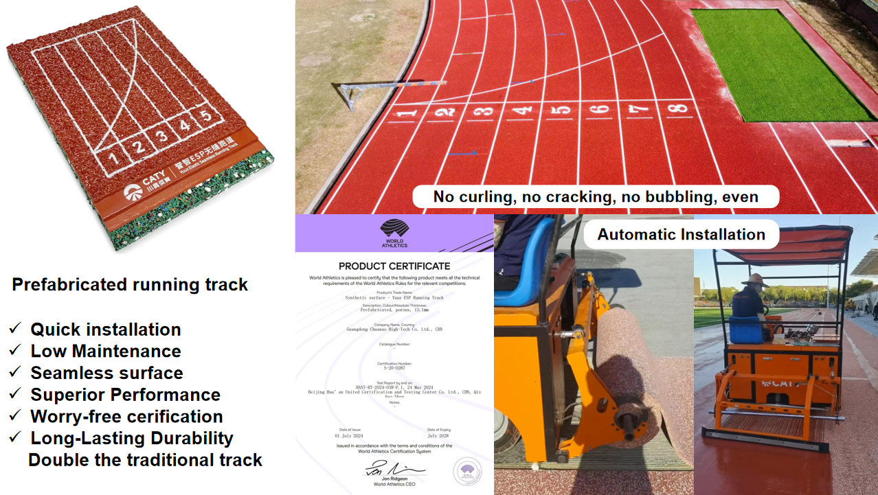 Durable & Safe EPDM Rubber Material Synthetic Running Tracks for Schools Kindergartens Colleges and Playgrounds