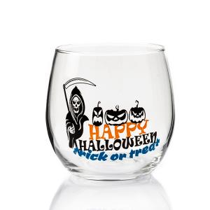 Quality LFGB Certified Stemless Wine Glasses Custom Halloween Theme Glass Gift wholesale
