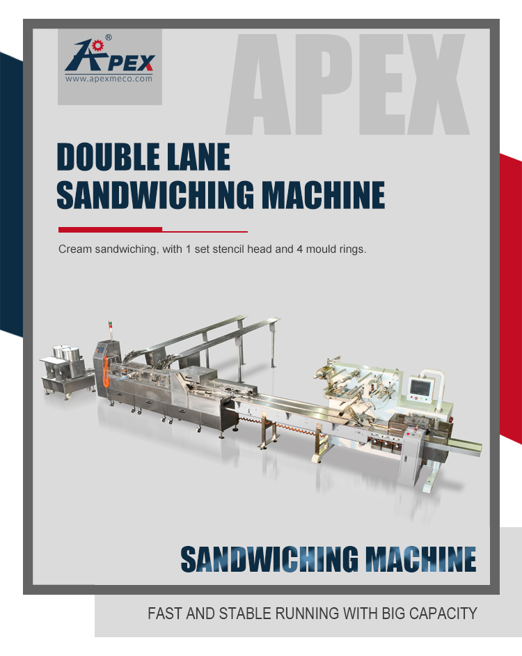 Good Price Biscuit Cream Sandwiching Machine 3 To 8mm Biscuit Thickness