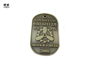 Quality 3D Embossed Authentic Military Dog Tags , Antique Bronze Aluminum Pet Tags wholesale