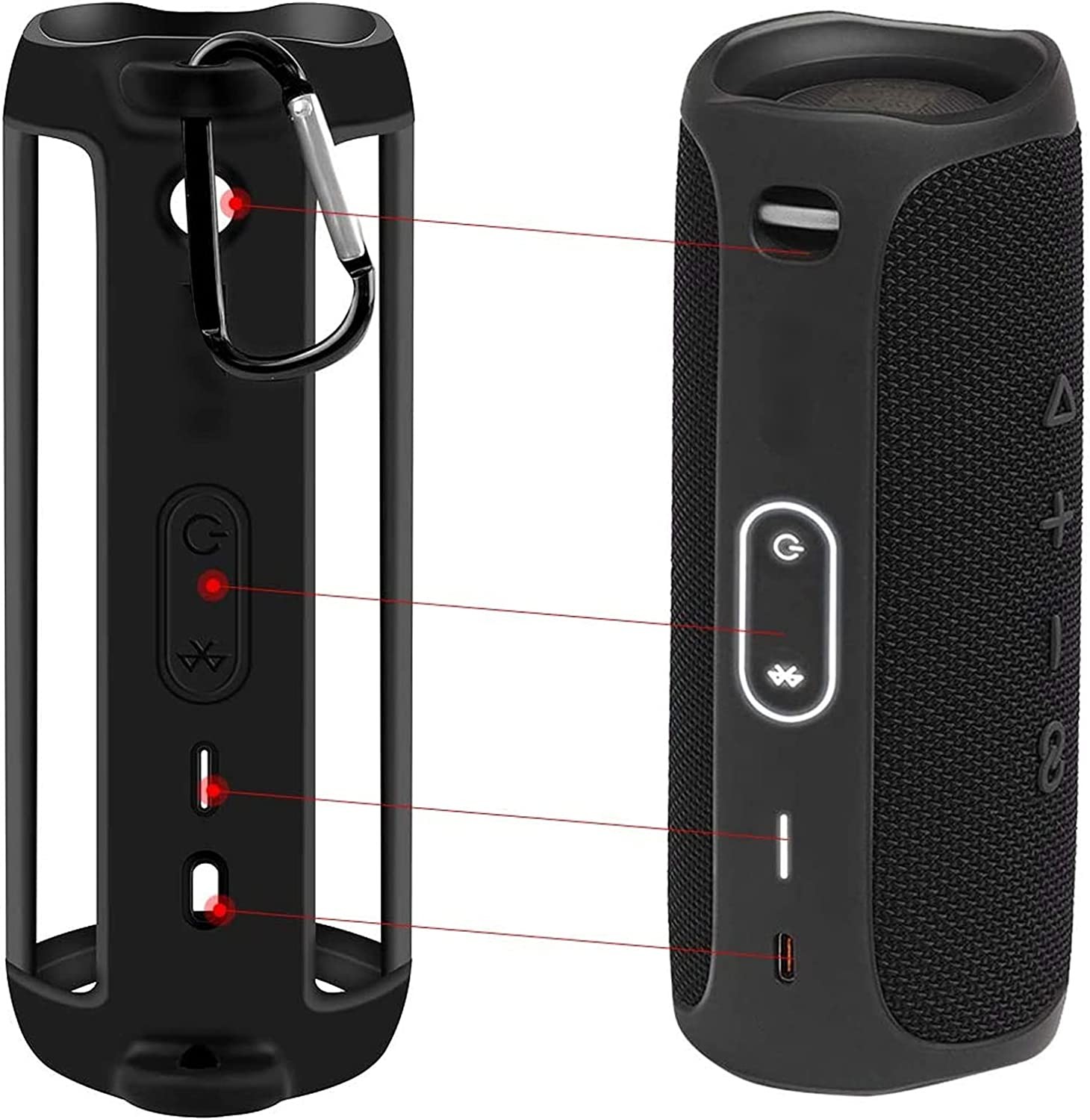 Bluetooth Speakers Carry Silicone Protective Covers When Going Out Speaker Shock Absorption Silicone Accessories