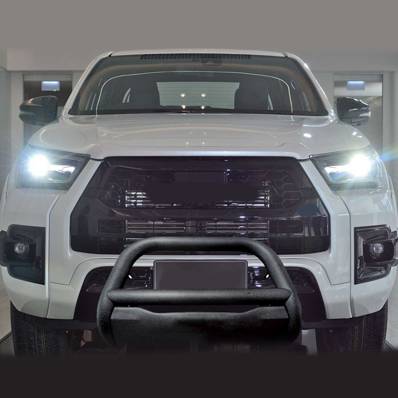OEM Wholesale Truck Bull Bar 1.2 MM Black Steel Power Coating Nudge Front Bumper For Toyota Hilux Revo Vigo