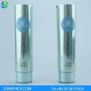 Quality 120ml cleanser laminated tube, 4oz high shiny aluminum tube wholesale