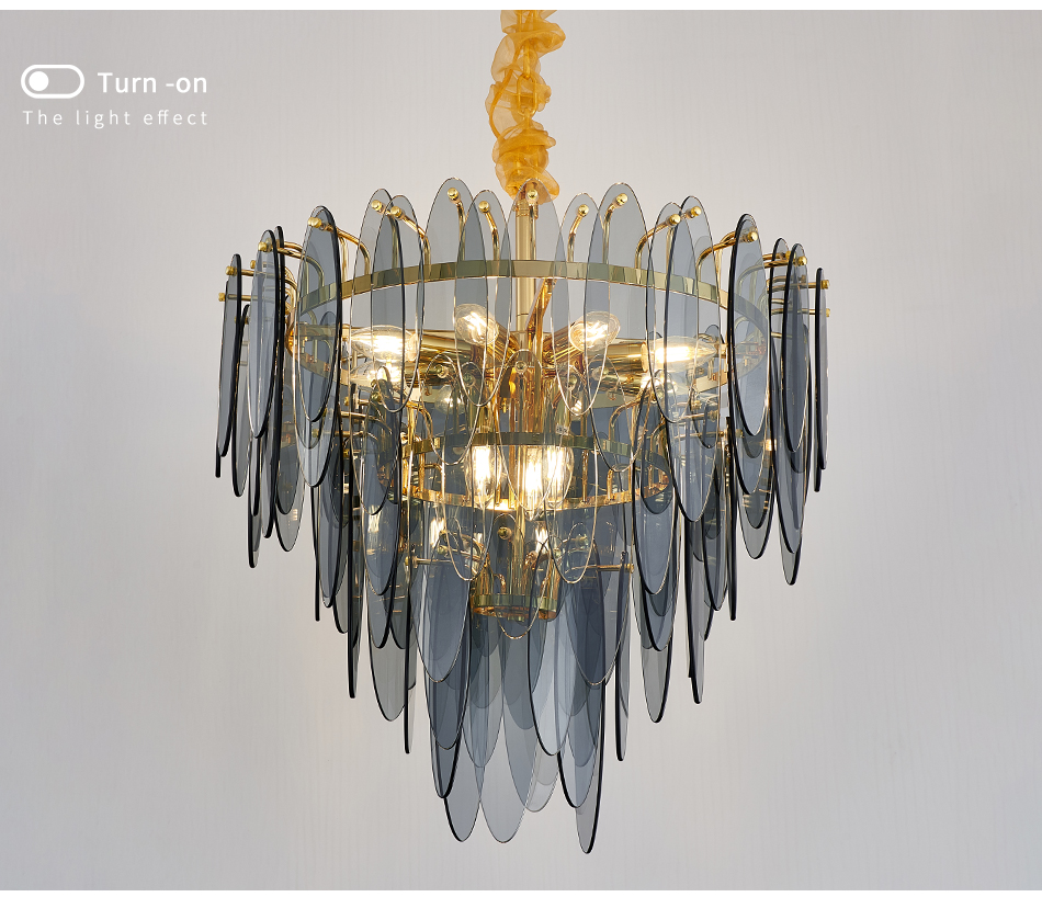 Round Multilayer Crystal Chandelier for Living Room Dining Room kitchen pendant light(WH-CY-237)