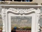 Marble Fireplace Louise XIV French Surround Freestanding Fireproof Stone Carving