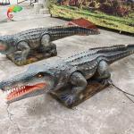 Water Resistant Animatronic Crocodile Customized Simulation Animals