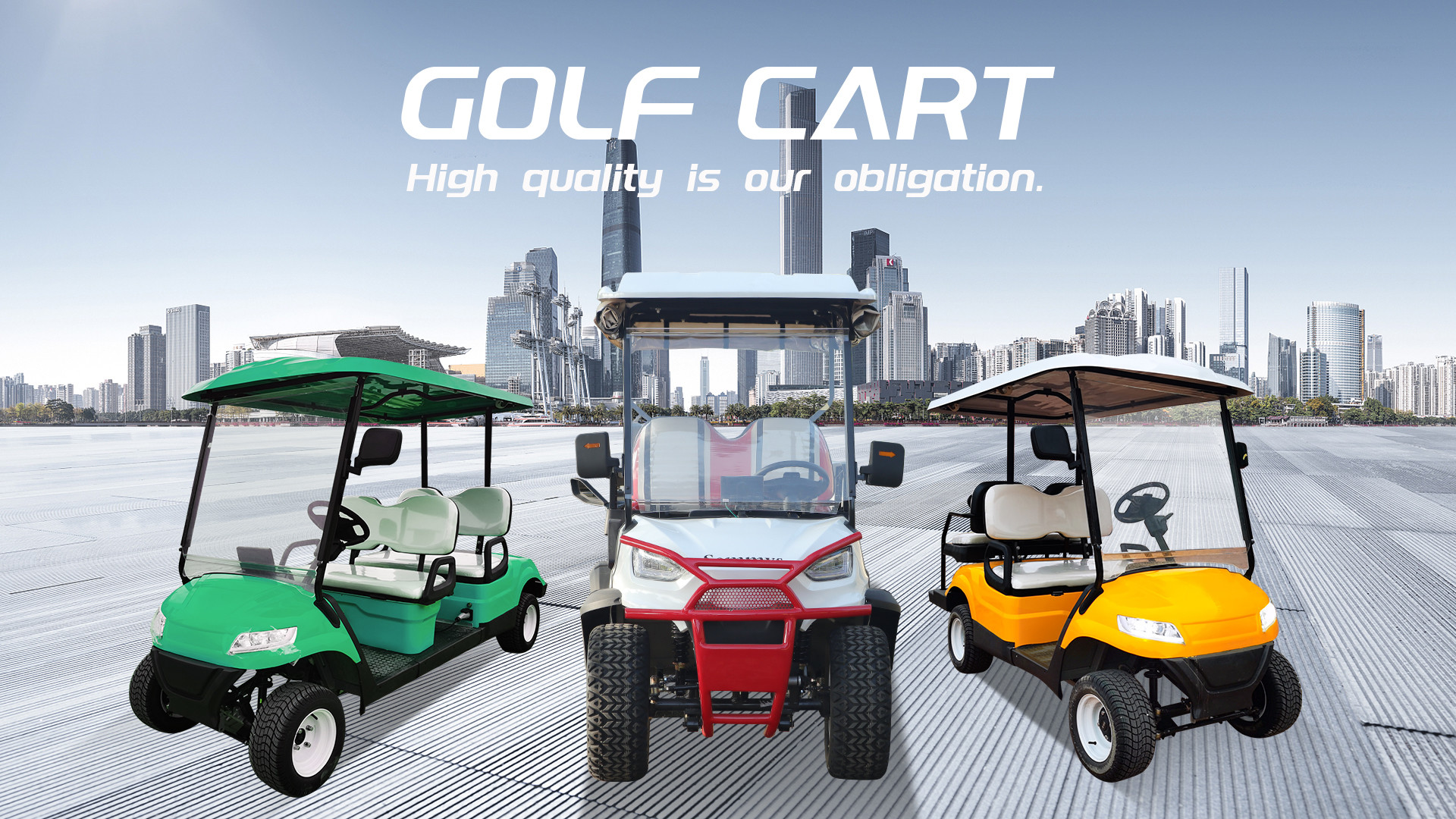 530Kg Golden Luxury Electric 6 Seater Golf Cart Manufacturers With 3.5kw Motor