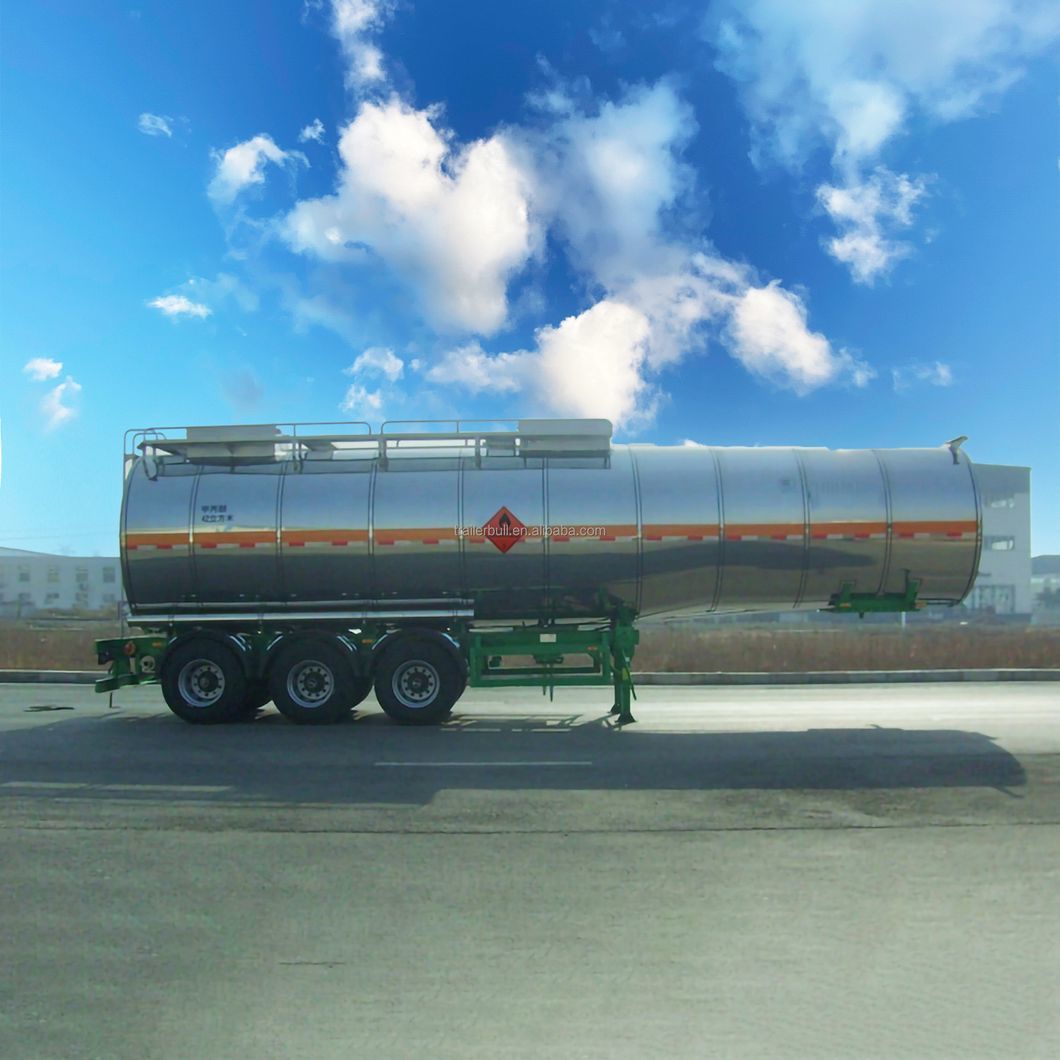 36000L 25t 3 Axles Heavy Duty Insulated Carbon Steel Tank Semi Trailer with Fuwa Axle 13t and Air Bag Spring Suspension