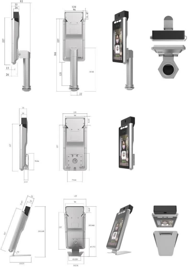 Face Recognize 850nm 12V 24w Thermal Access Control Camera