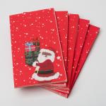 LFGB Biodegradable Disposable Cutlery Santa Claus Christmas Theme Party Paper
