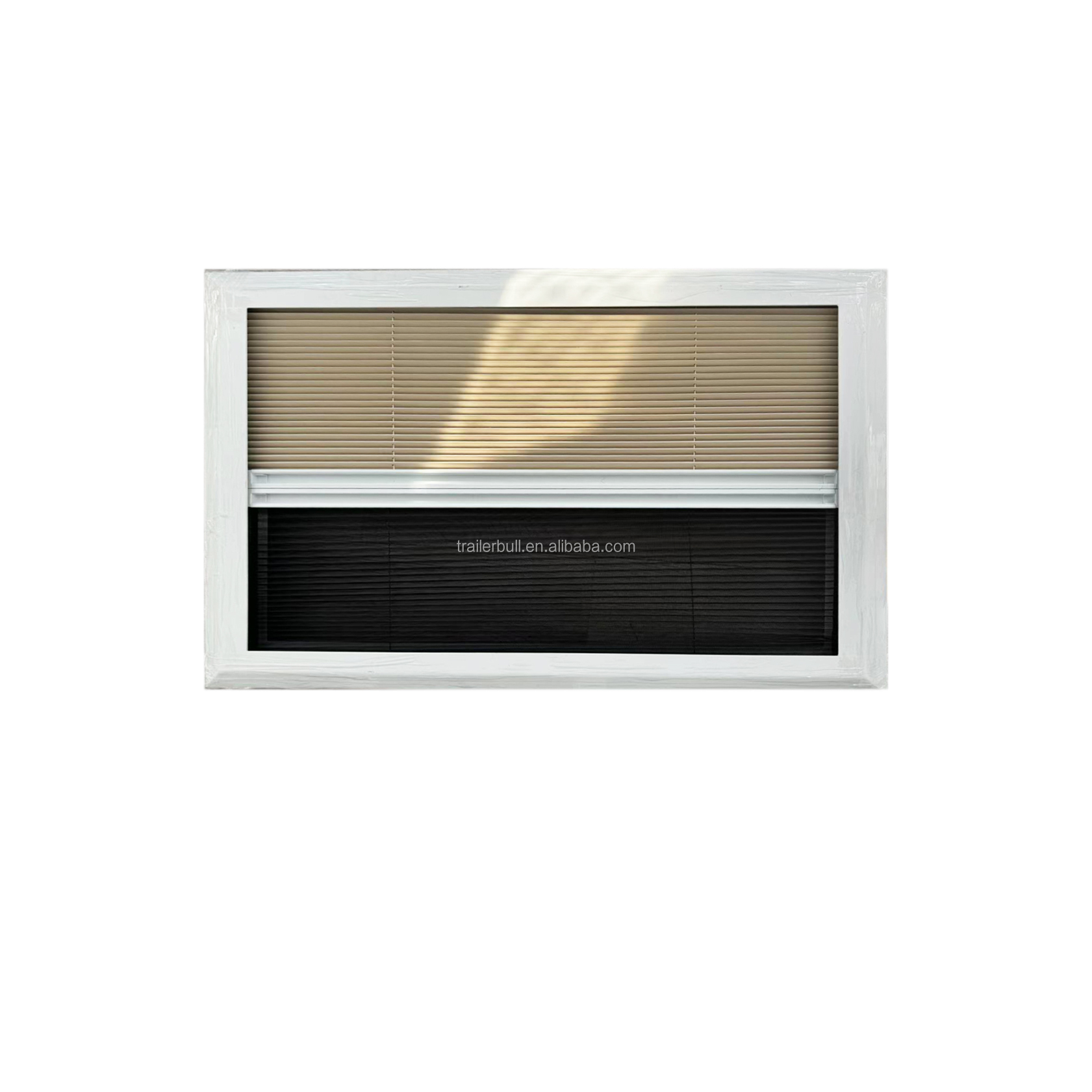 Natural Color/Grey Window Frame for Customizable Tempered Glass Expedition RV Windows
