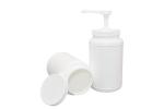 Leak Proof Syrup Pump Dispenser Narrow Head With 3000ml White Round PE Container
