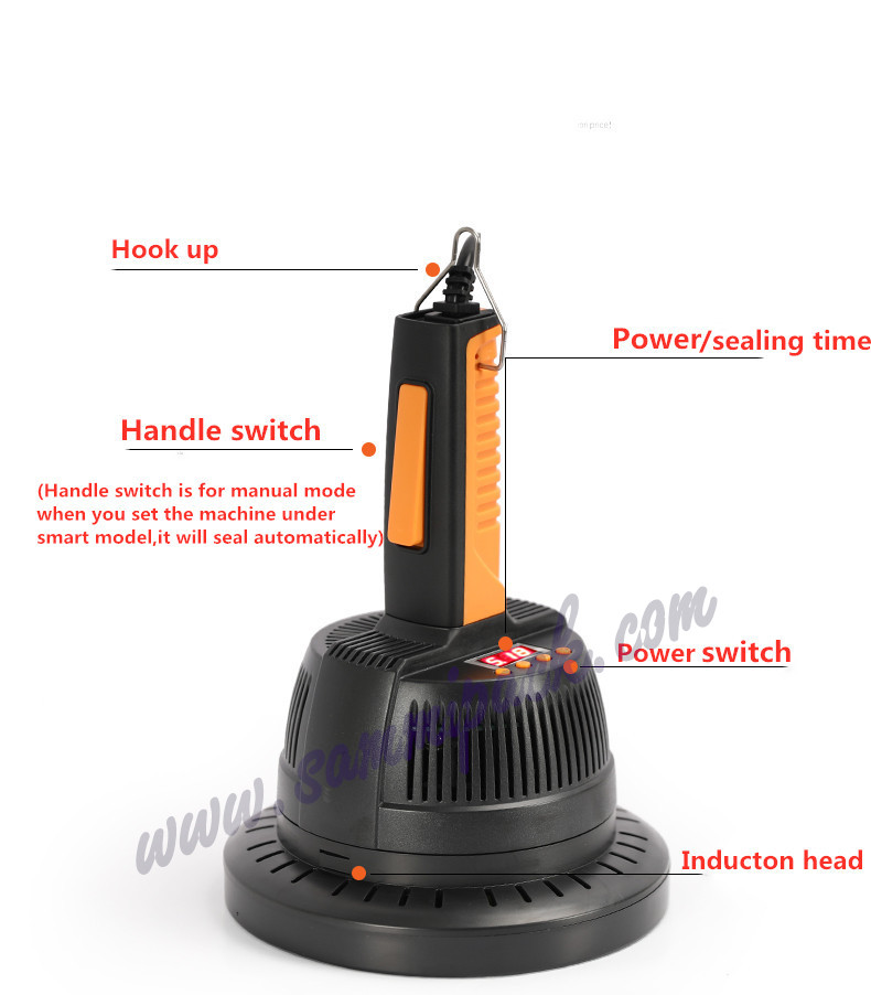 Handheld Induction Sealing Machine , Magnetic Aluminum Foil Bottle Sealer
