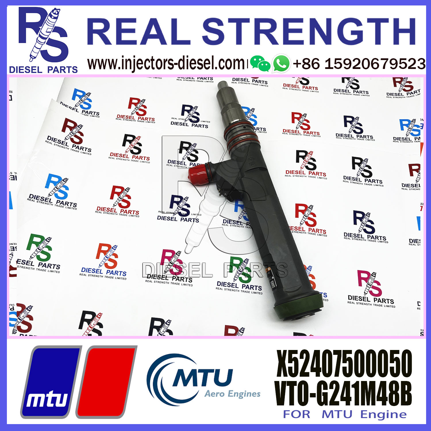 Diesel Injector VTO-G266W48B X52407500024 For MTU 16V 4000