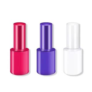 Quality 5ml 10ml 15ml empty Refillable glass gel Nail polish bottle with Brush and cap wholesale