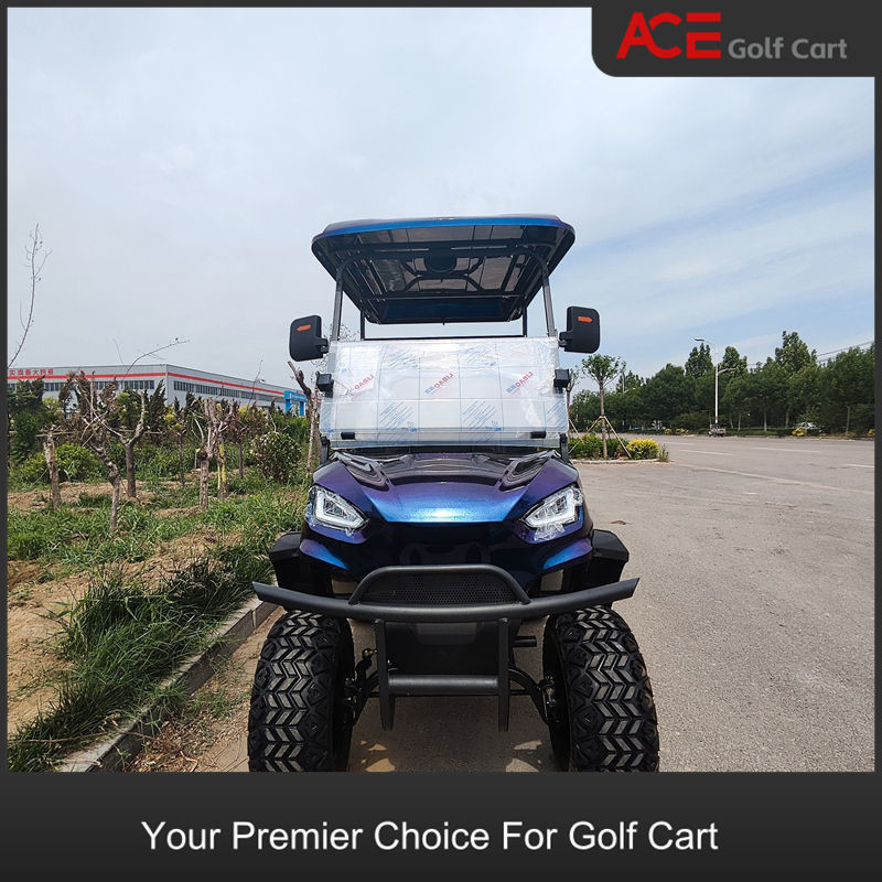 4kw Motor Motorized 4 Seat Golf Cart 80km Range 12 Inch Electric Tour Car