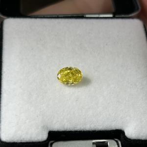 Quality 1.18ct Oval Cut HPHT Lab Diamonds Fancy Vivid Yellow VVS2 2VG N IGI Certificated wholesale