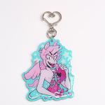 Anime Printed Acrylic Glitter Epoxy Charms Double Sided Non Toxic
