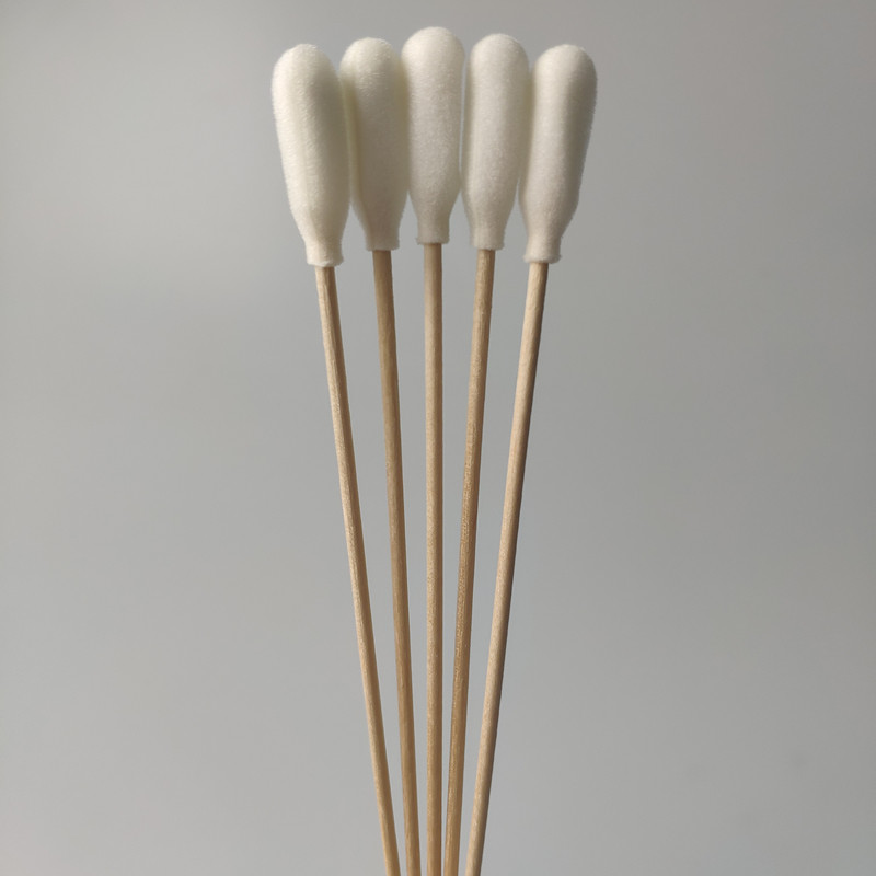 Individual Package Wooden Handle 15cm Medical Foam Swab