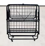 Foldable Portable Iron Bed for King Size Bedroom Furniture in Home Hotel School