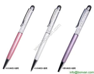 Quality metal Crystal gift promotional printed ballpen, advertising Crystal metal pen wholesale