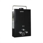 Black Portable Flue Water Heater 12L LPG Tankless Instant Hot Water Heater