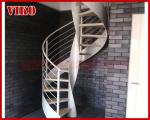 Spiral Staircase VH15S Tread Beech 304 Stainless Steel Spiral Stainless Steel
