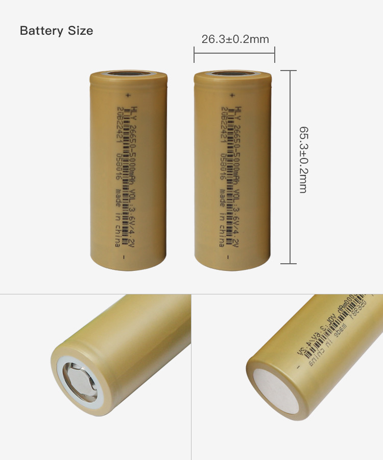 26650 5000mAh NCM Li Ion Battery For Electric Bicycles / Scooters