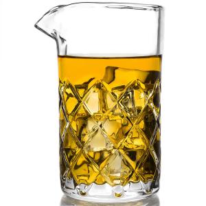 Quality 20oz 600ml House Glassware Unique Bartender Mixing Glass Deep Cut For Bar wholesale