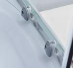 Chrome Aluminum Corner Entry Shower Enclosure Clear Glass 5mm