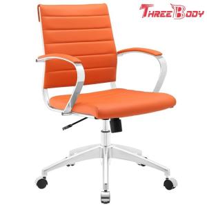 Quality Comfortable Modern Home Furniture Aluminum Frame Orange Mid Back Executive Office Chair wholesale
