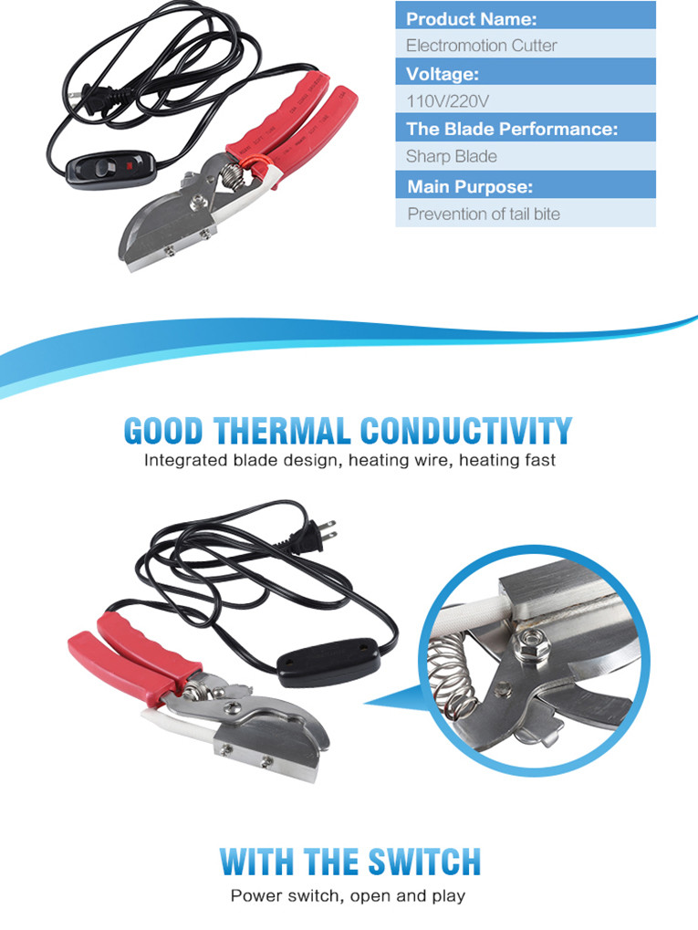 Bloodless SUS Electric Heating Piglet Tail Cutter 150W