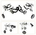 Aviation Aluminum Small Pet Dog Wheelchair For Handicapped Dogs 8 Sizes