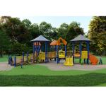 Theme Park Kids Galvanized Pipe Outdoor Slide Playground Anti Crack