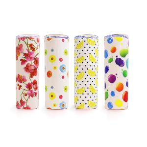 Quality Custom Patterned Coffee Insulated Tumbler Vacuum Tumbler Bottle 20oz wholesale